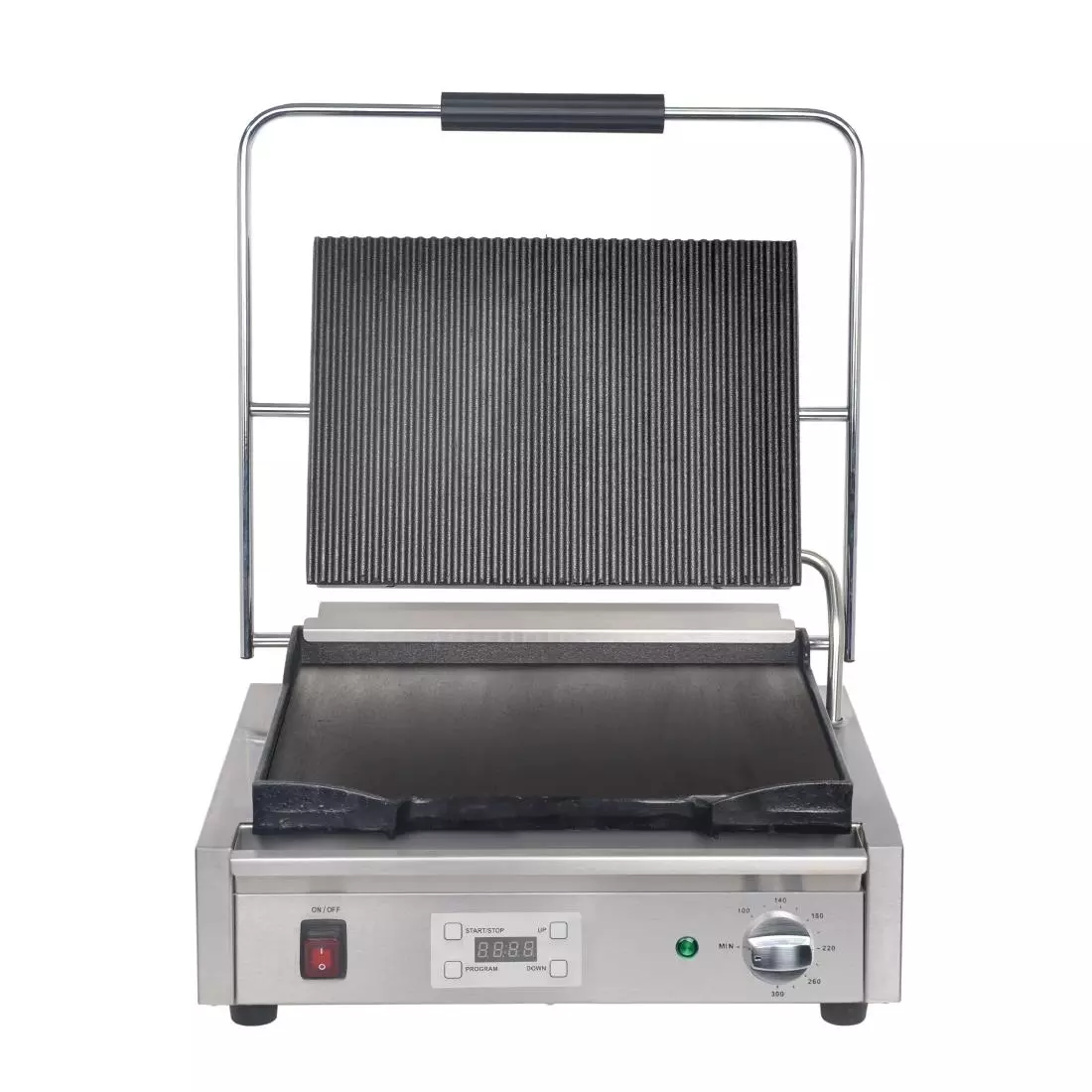 Een Buffalo grote ribbel bovenplaat contactgrill koop je bij ShopXPress