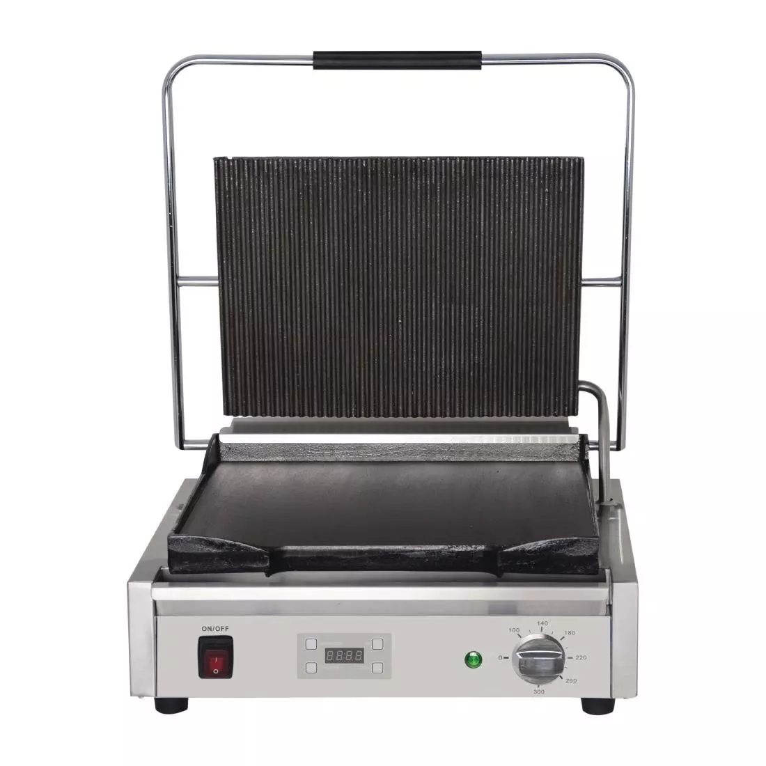 Een Buffalo grote ribbel bovenplaat contactgrill koop je bij ShopXPress