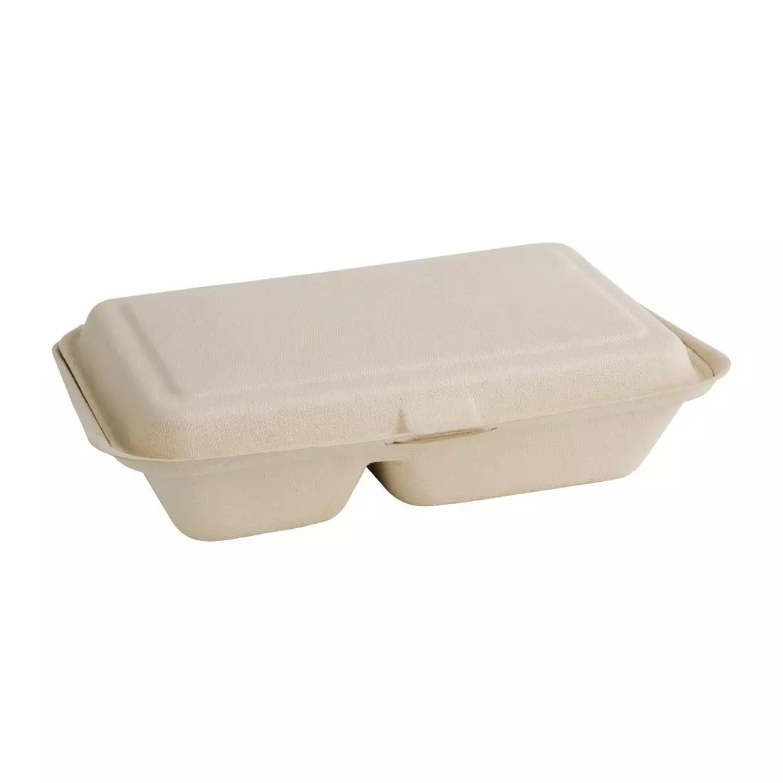 Een Fiesta Compostable composteerbare bagasse voedseldozen 2 compartimenten natuurlijke kleur 253mm (200 stuks) koop je bij ShopXPress