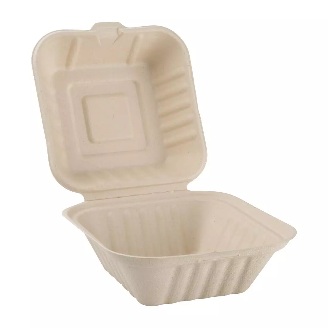 Een Fiesta Compostable composteerbare bagasse hamburgerdoosjes 152mm (500 stuks) koop je bij ShopXPress