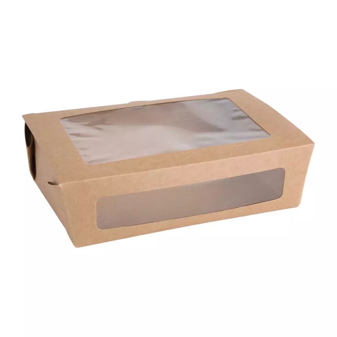 Een Fiesta Recyclable saladeboxen met PET venster 1600ml (100 stuks) koop je bij ShopXPress