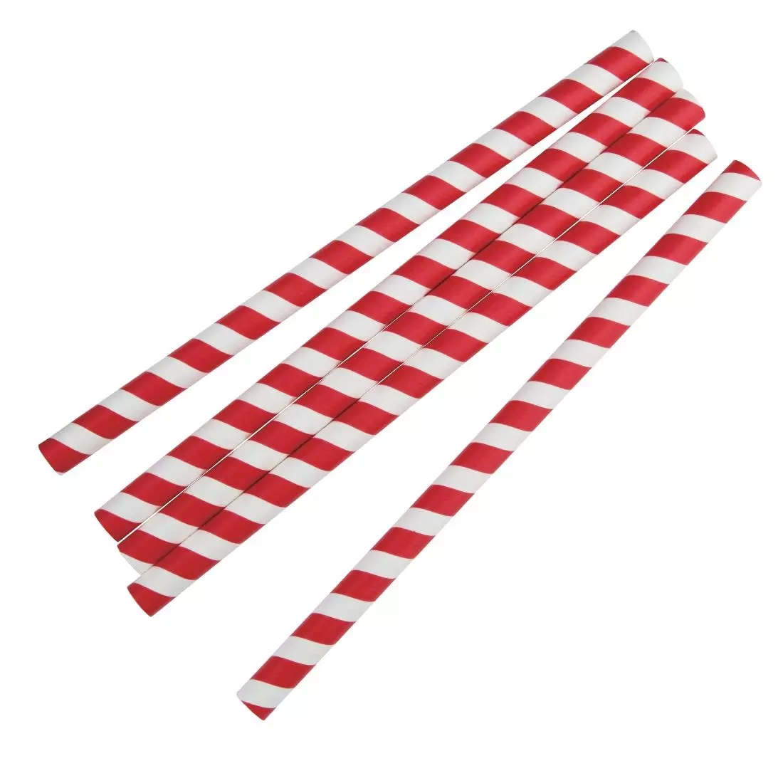 Een Fiesta Compostable composteerbare papieren smoothierietjes 210mm rood-wit Individueel verpakt (250 stuks) koop je bij ShopXPress