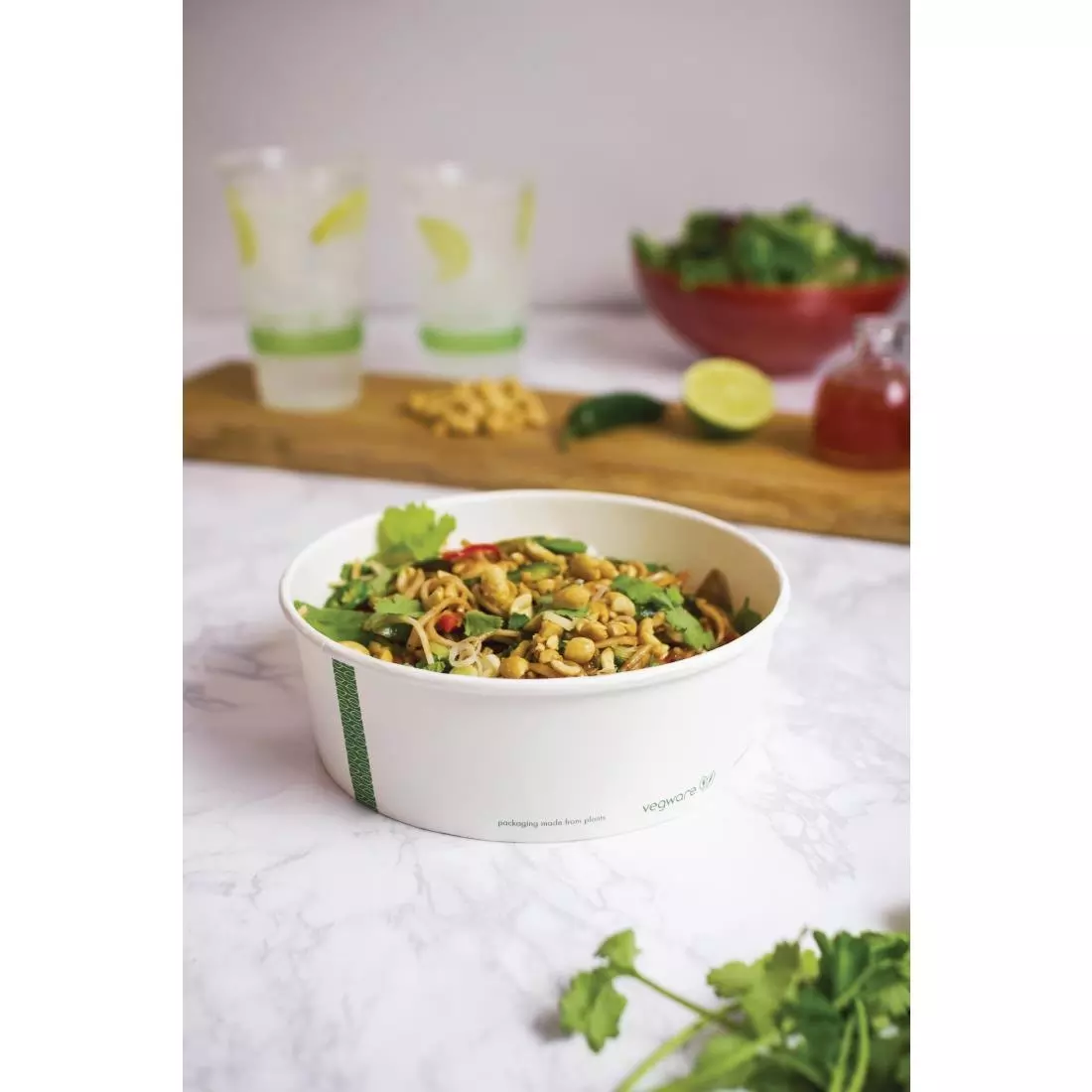 Een Vegware 185-serie composteerbare voedselbakken 946ml (300 stuks) koop je bij ShopXPress