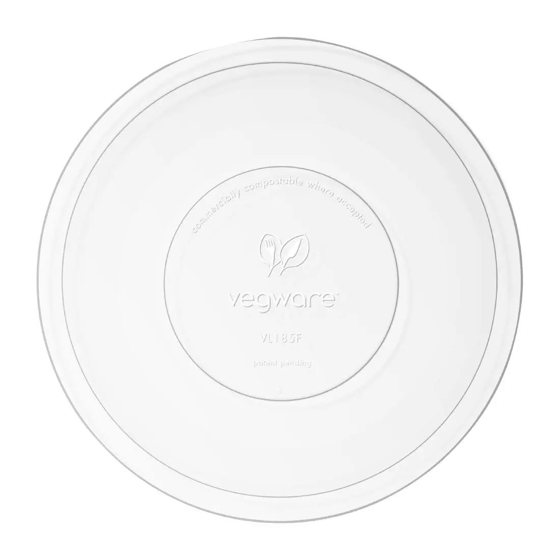 Een Vegware 185-serie composteerbare platte deksels (300 stuks) koop je bij ShopXPress