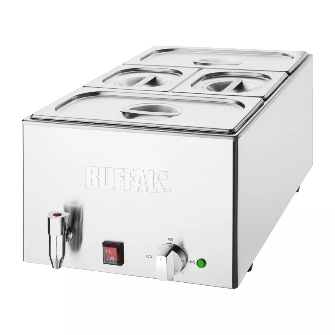 Een Buffalo Bain Marie met Kraan en Pannen koop je bij ShopXPress