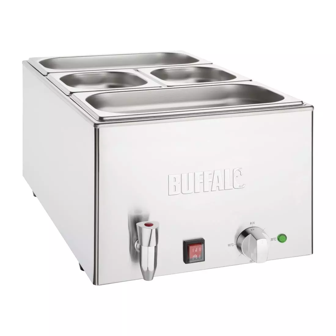 Een Buffalo Bain Marie met Kraan en Pannen koop je bij ShopXPress