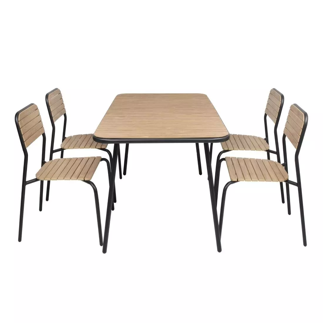 Een Bolero santorini rechthoekige tafel houteffect 1400 mm koop je bij ShopXPress