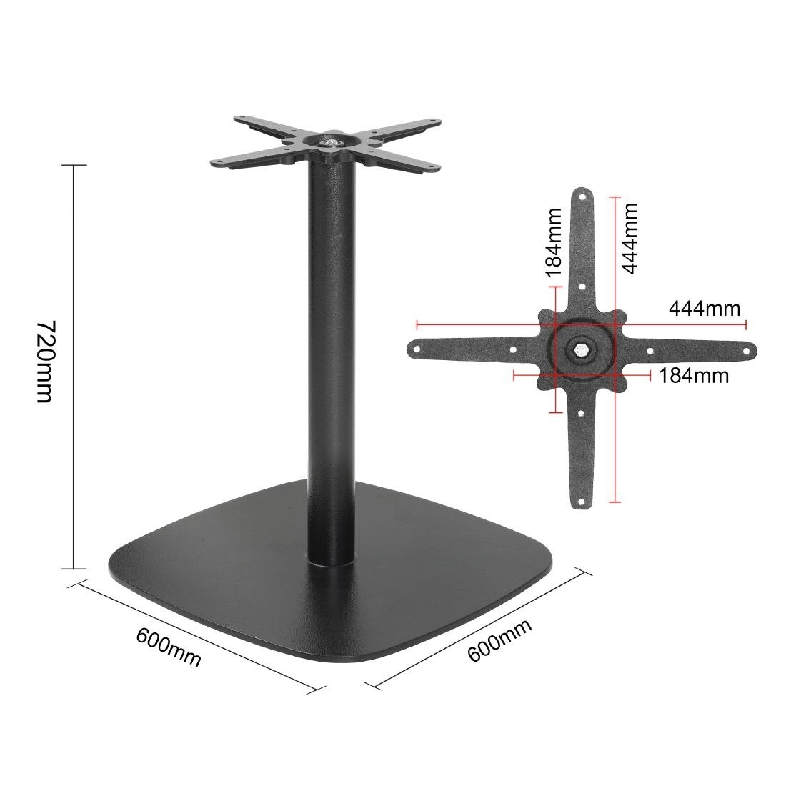 Een Bolero zwart gietijzeren tafelonderstel 720x600mm koop je bij ShopXPress