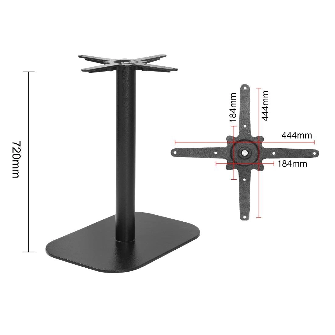 Een Bolero zwart gietijzeren tafelbasis 720x420x600mm koop je bij ShopXPress