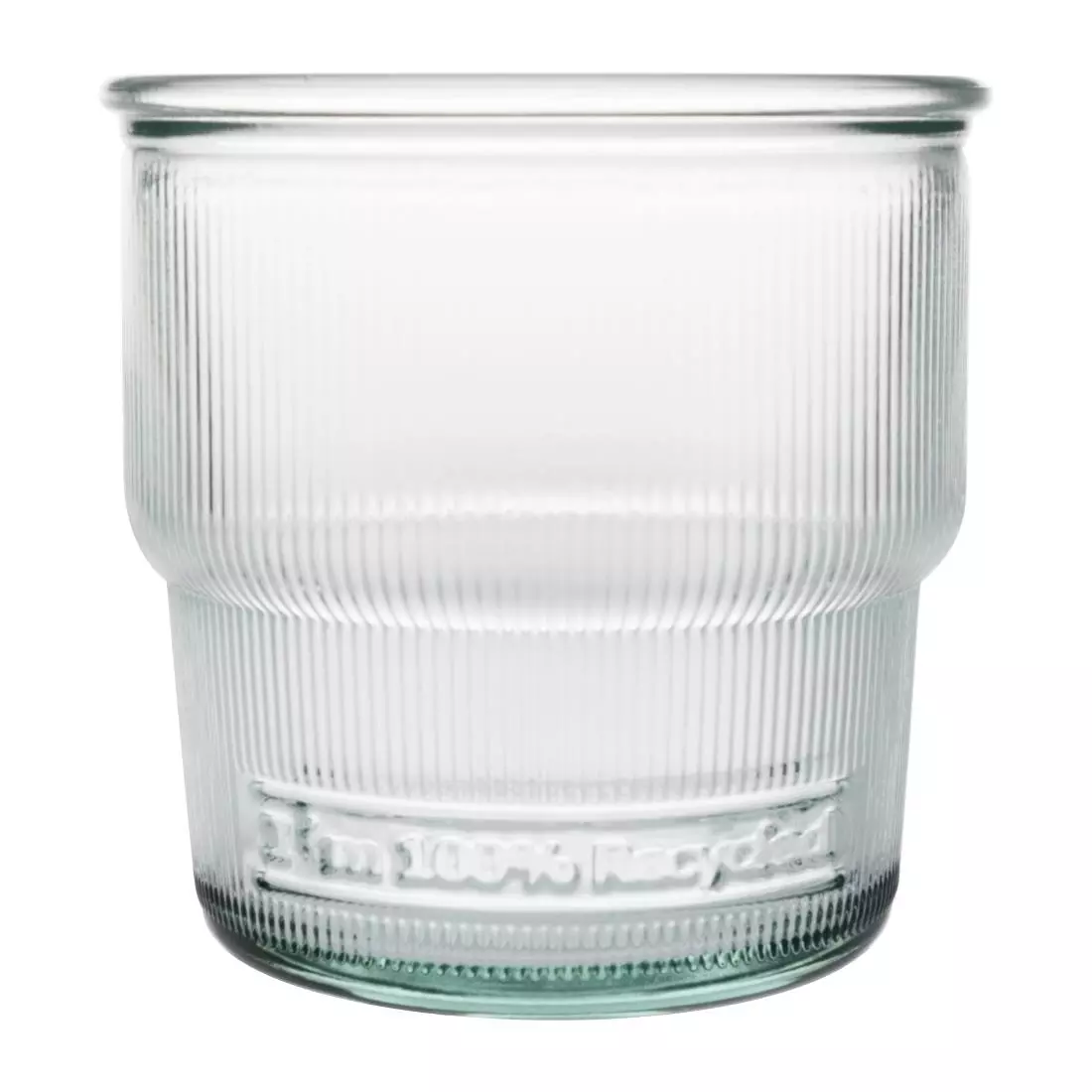 Een Olympia gerecycled glas geribbelde stapelbare bekers 300 ml (pak van 6) koop je bij ShopXPress