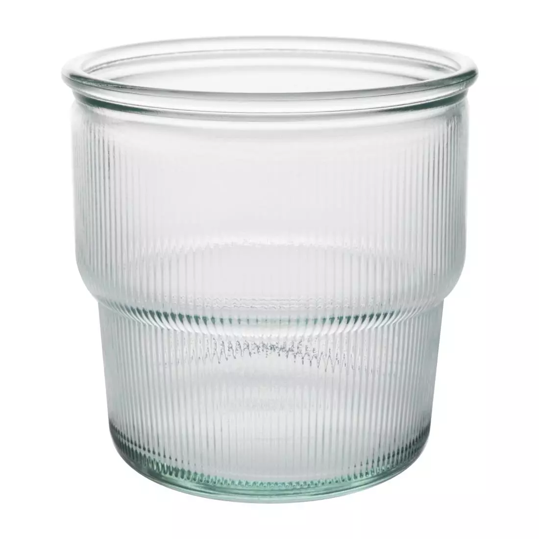 Een Olympia gerecycled glas geribbelde stapelbare bekers 300 ml (pak van 6) koop je bij ShopXPress