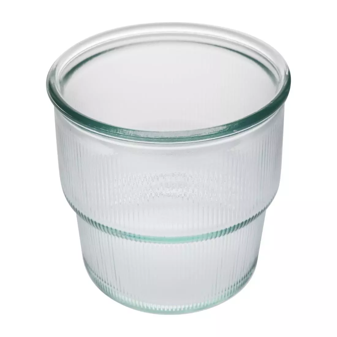 Een Olympia gerecycled glas geribbelde stapelbare bekers 300 ml (pak van 6) koop je bij ShopXPress