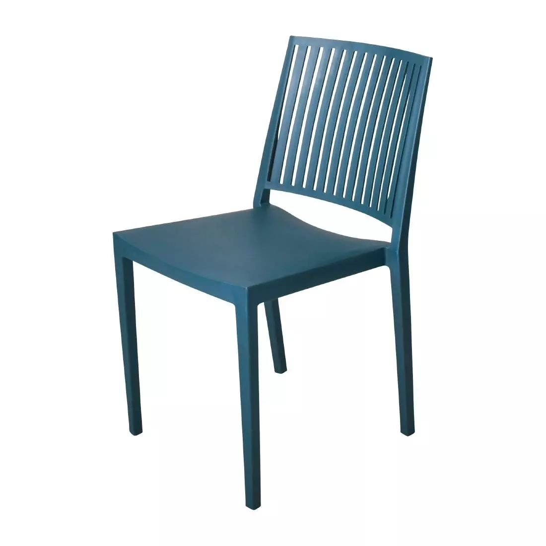 Een Baltimore stapelbare polypropyleen stoelen blauw (4 stuks) koop je bij ShopXPress