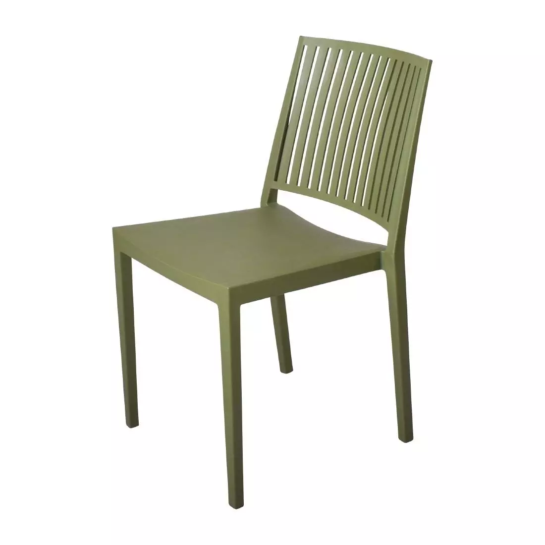 Een Baltimore stapelbare polypropyleen stoelen olijfgroen (4 stuks) koop je bij ShopXPress