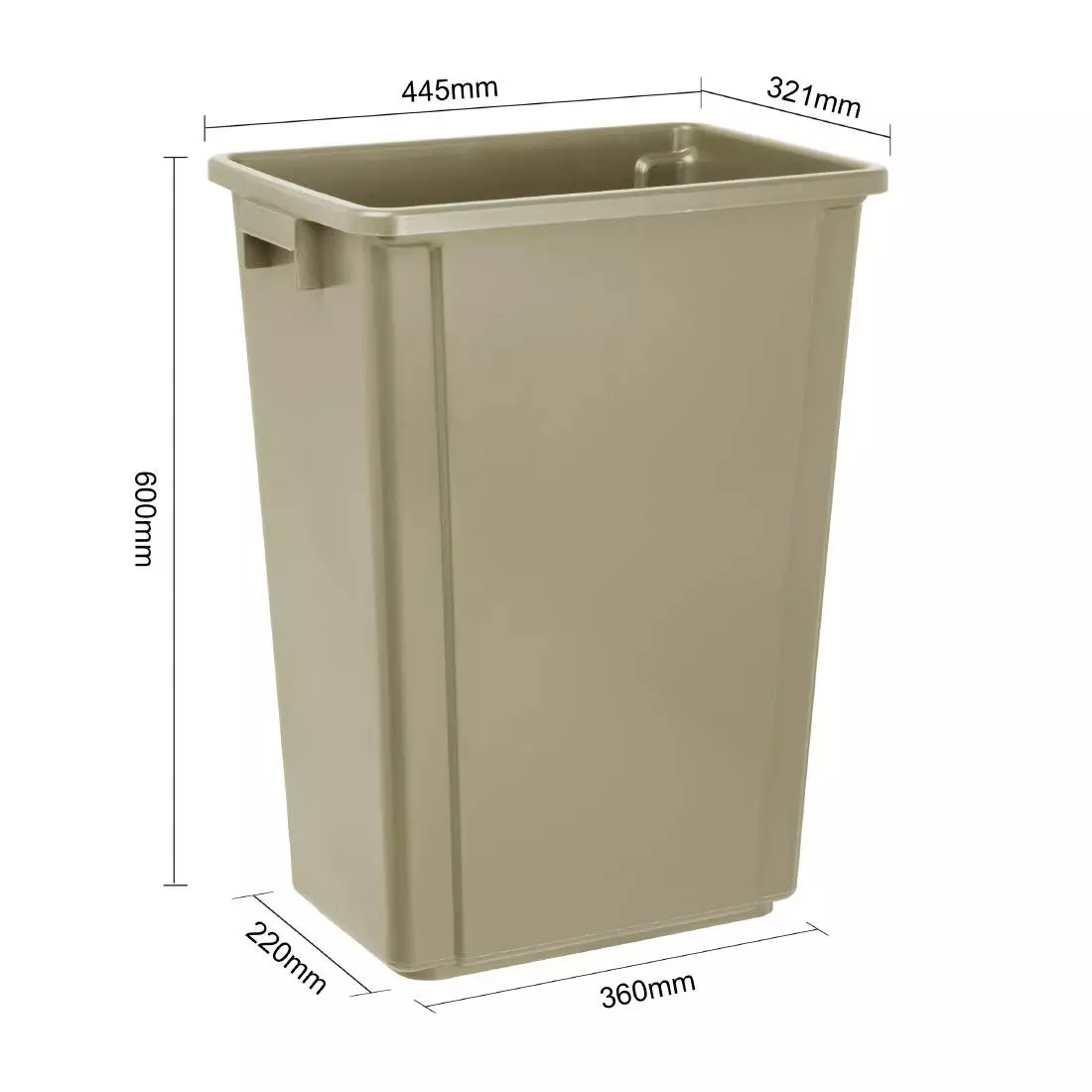 Een Jantex Smalle Afvalbak Beige 60Ltr koop je bij ShopXPress