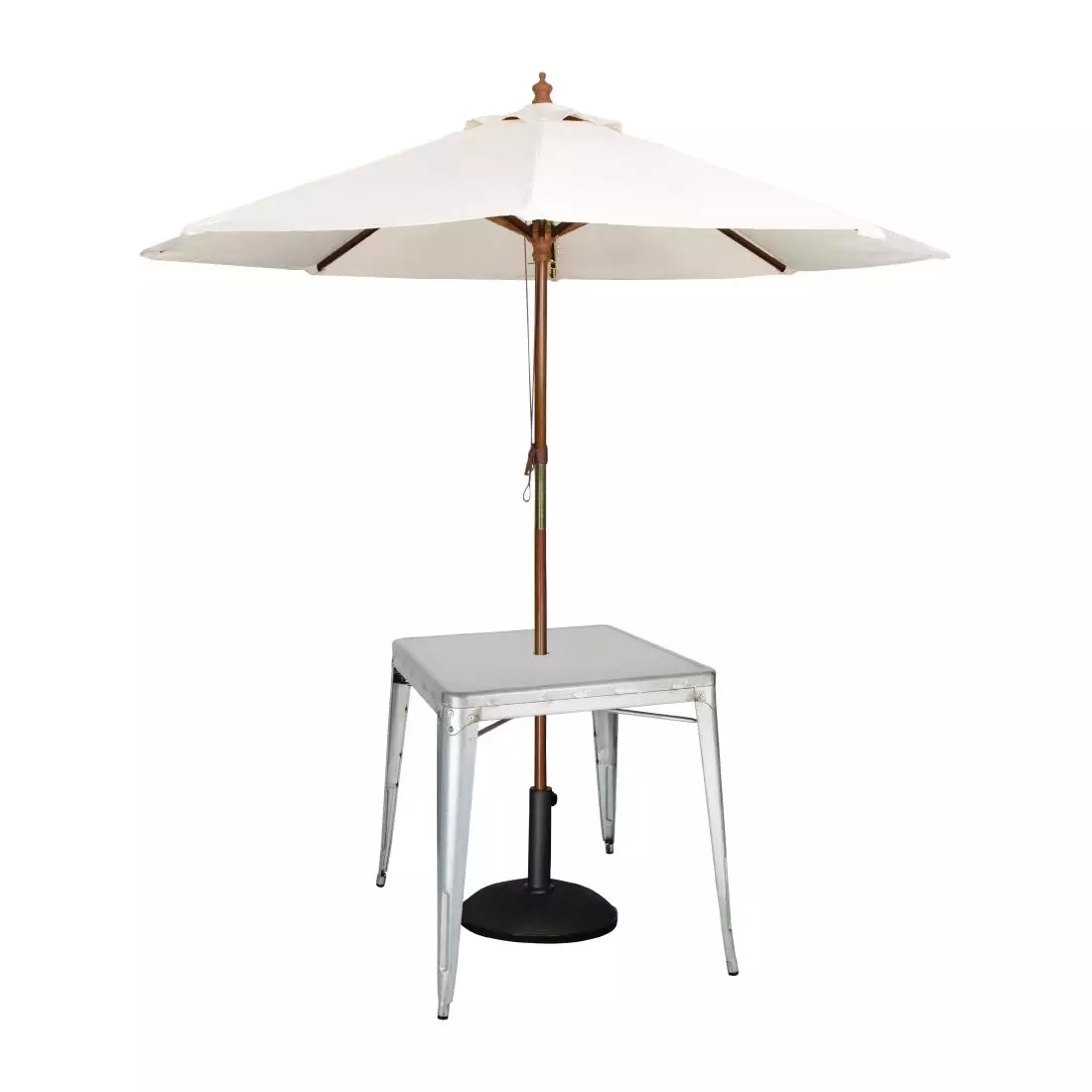 Een Bolero Bistro gegalvaniseerd stalen tafel vierkant 668mm koop je bij ShopXPress