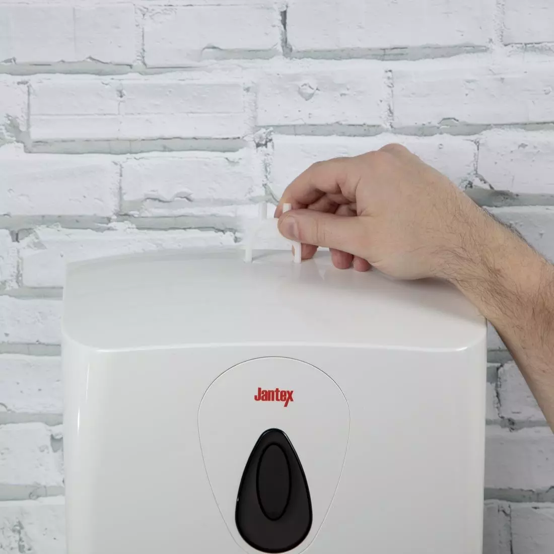 Een Jantex multi-fold handdoekdispenser wit koop je bij ShopXPress