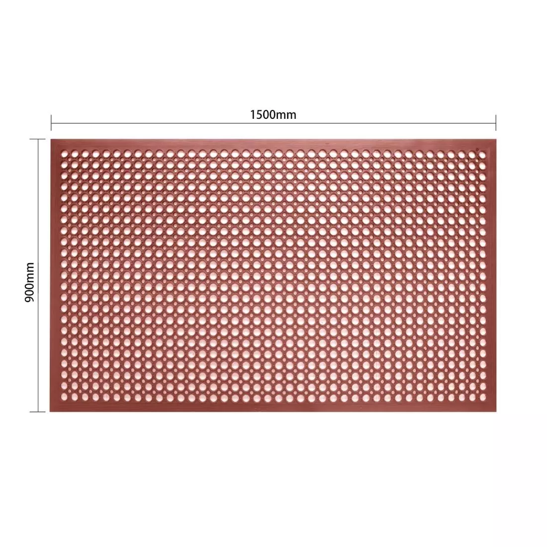 Een Jantex rubberen vetbestendige anti-vermoeidheidsmat rood 1500 x 900mm koop je bij ShopXPress