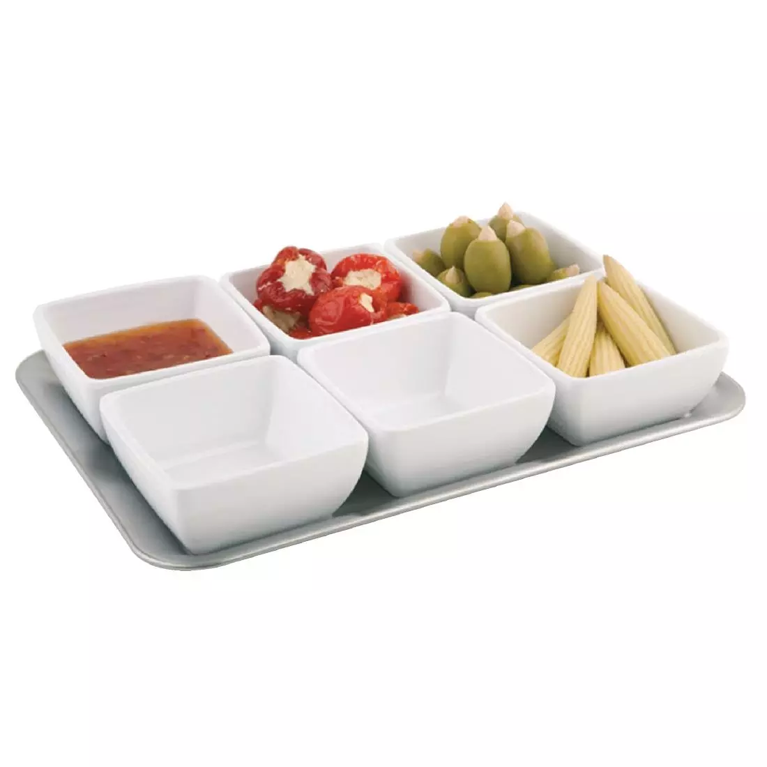 Een APS Pure vierkante melamine kom wit 9x9cm koop je bij ShopXPress