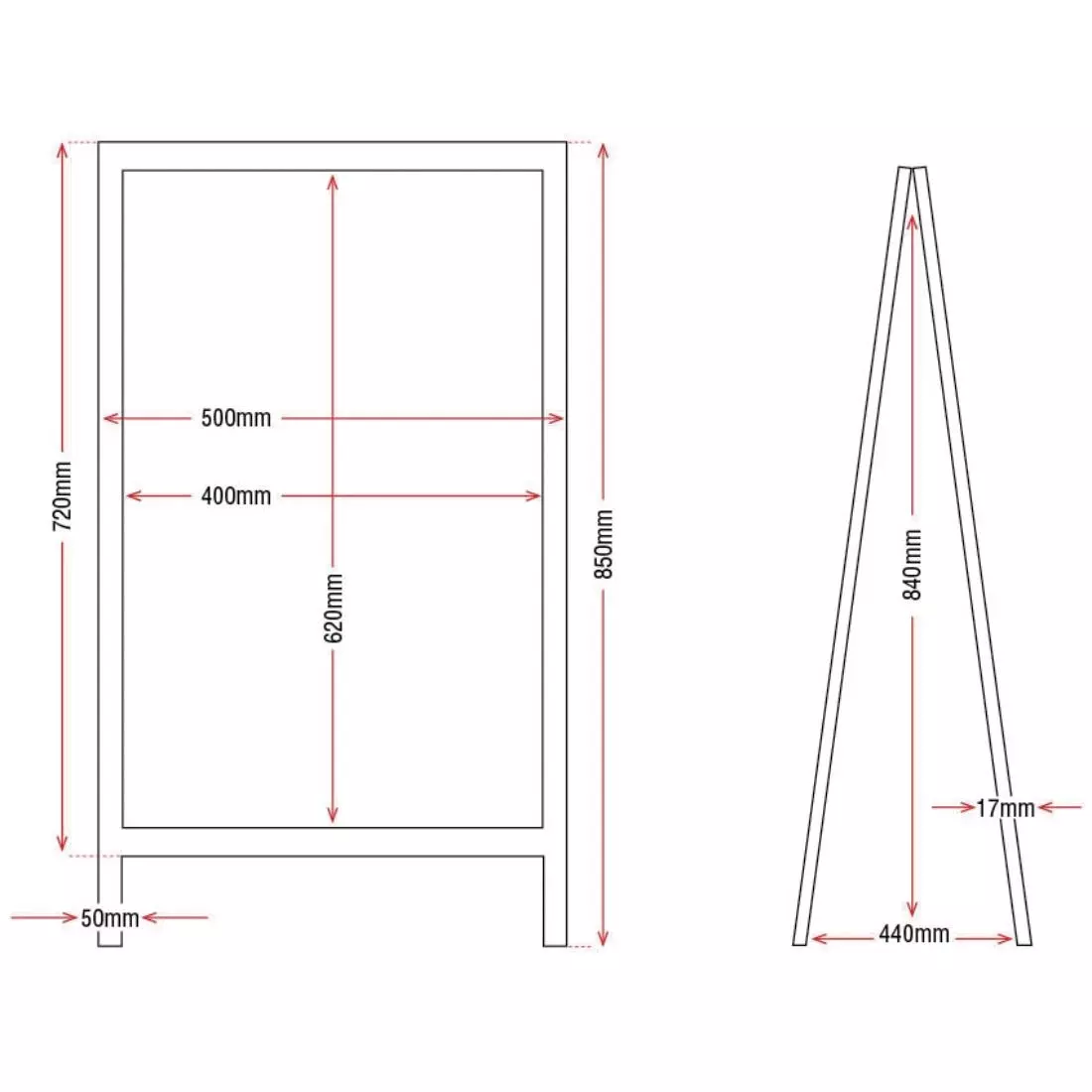 Een Olympia houten stoepbord 85x50cm koop je bij ShopXPress