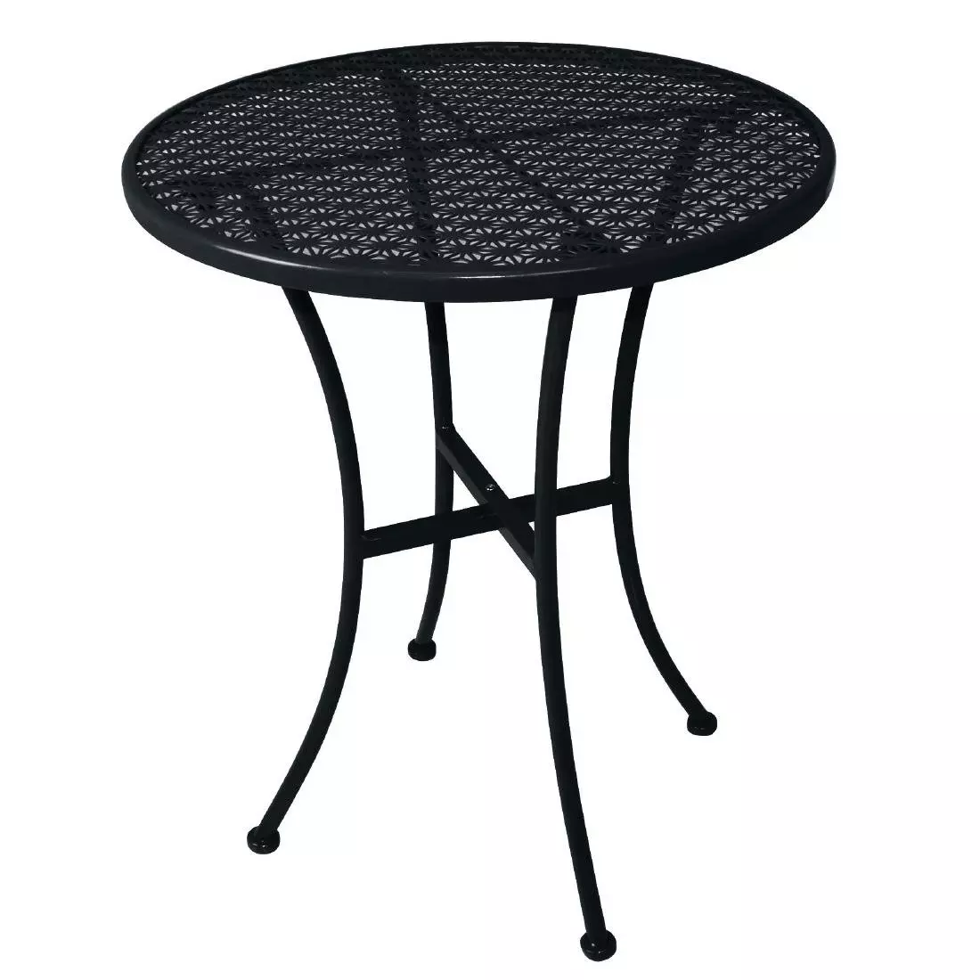 Een Bolero ronde stalen bistrotafel zwart 60cm koop je bij ShopXPress