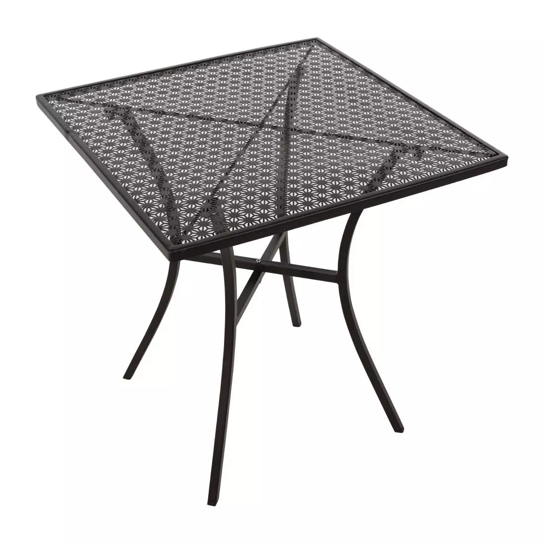 Een Bolero vierkante stalen bistro tafel zwart 70cm koop je bij ShopXPress