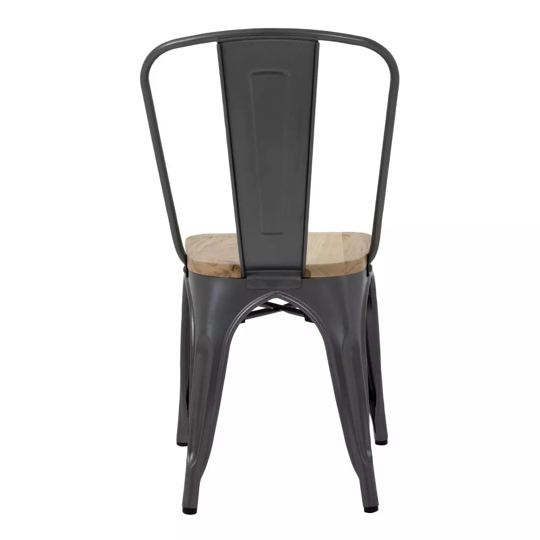 Een Bolero Bistro stalen stoelen met houten zitting grijs (4 stuks) koop je bij ShopXPress