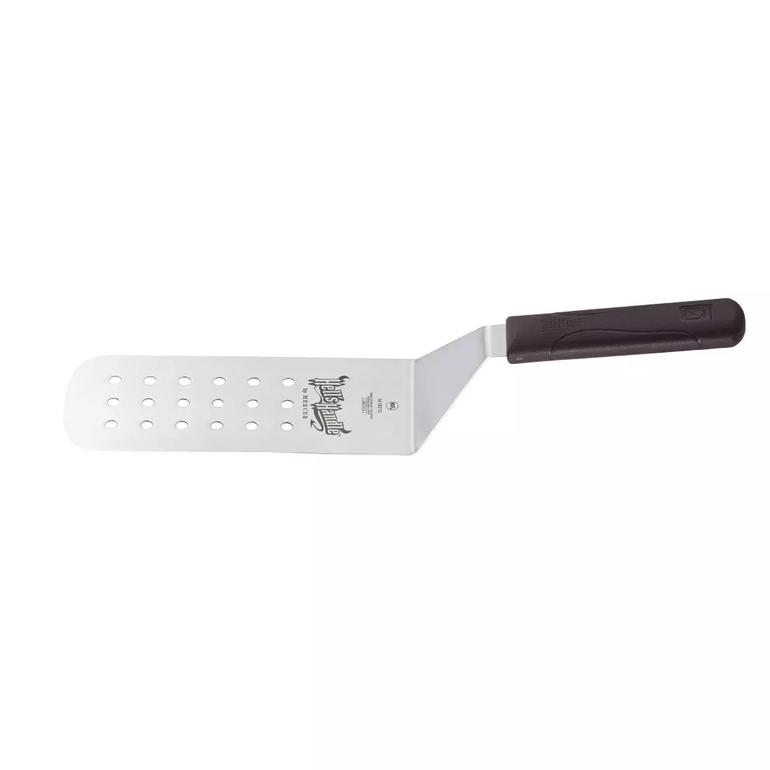 Een Mercer Culinary Hells Handle hittebestendige spatel geperforeerd koop je bij ShopXPress