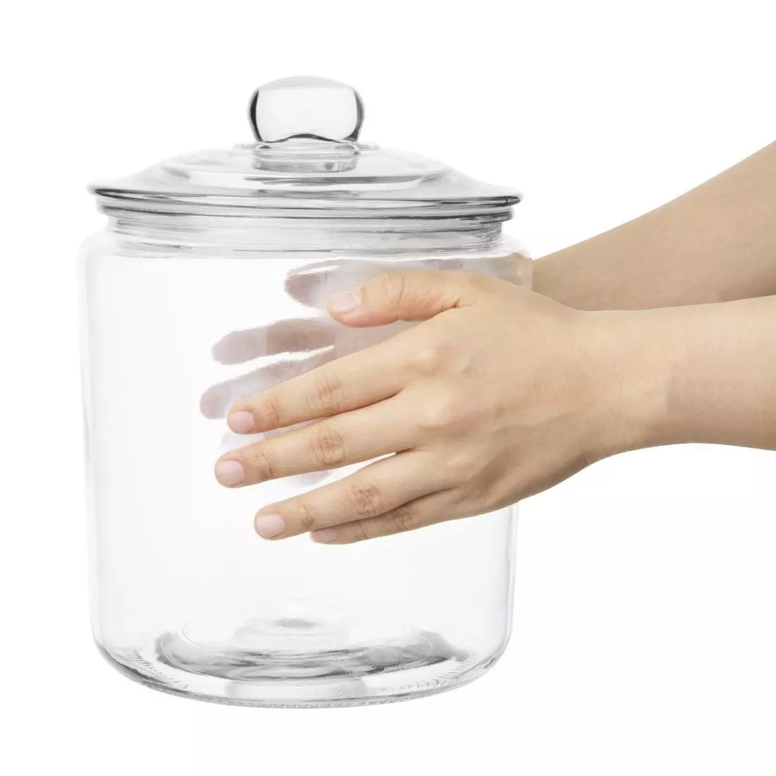 Een Olympia glazen voorraadpot 25,2(h)x20(Ø)cm 3,8L koop je bij ShopXPress