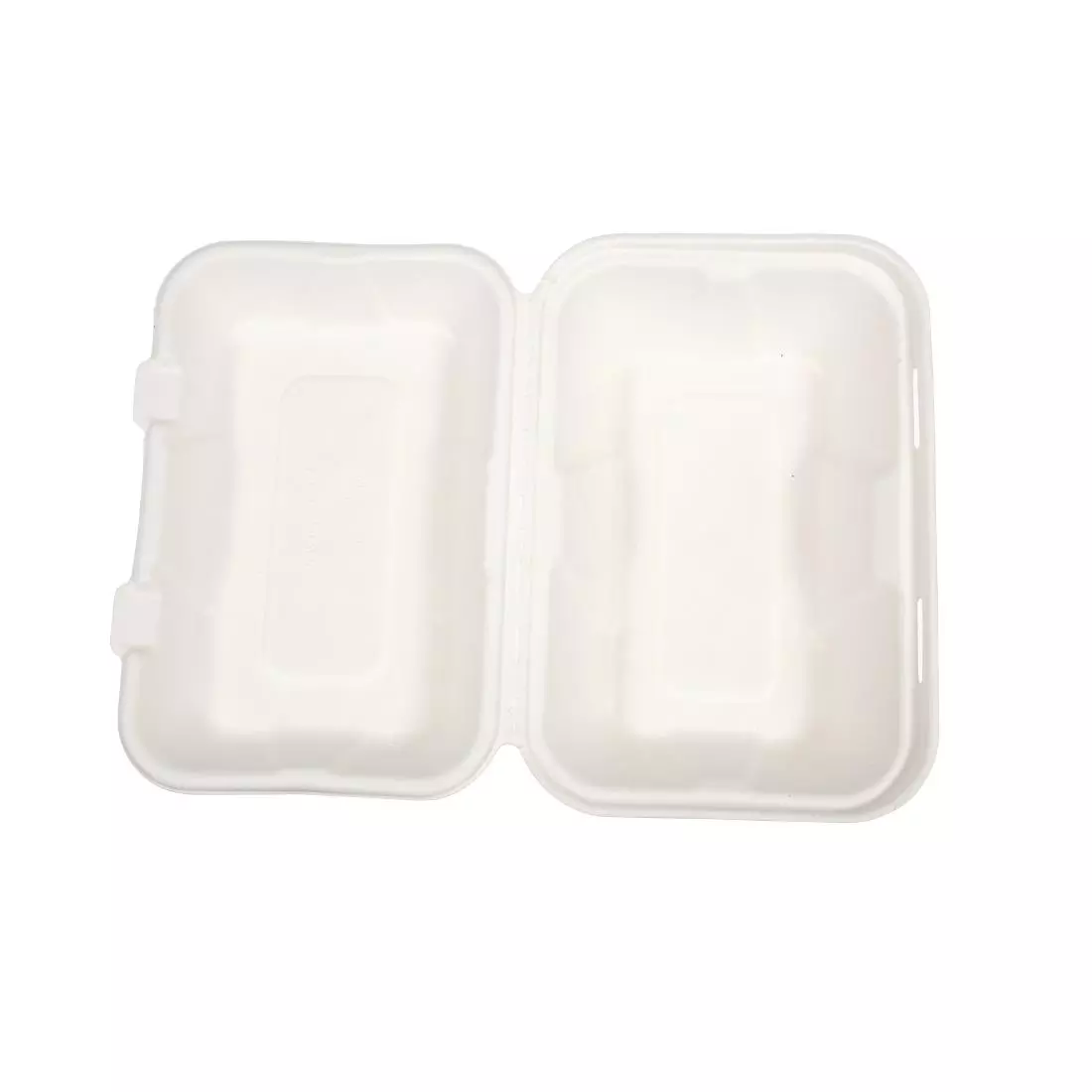 Een Vegware composteerbare bagasse voedseldozen met scharnierdeksel 22,8cm (200 stuks) koop je bij ShopXPress