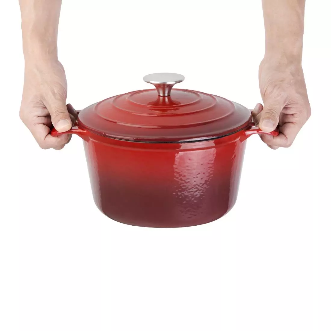 Een Vogue ronde inductie braadpan rood 3,2L koop je bij ShopXPress