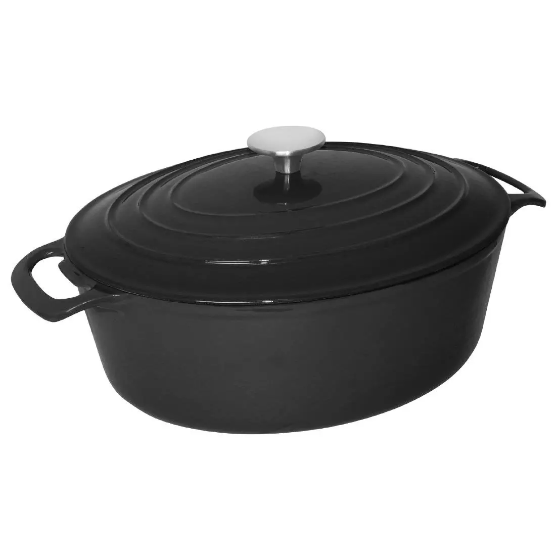 Een Vogue ovale inductie braadpan zwart 6L koop je bij ShopXPress