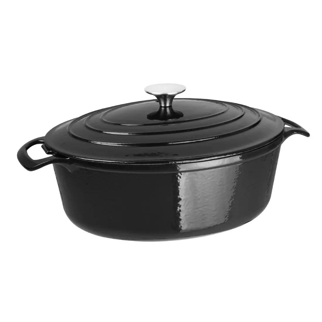 Een Vogue ovale inductie braadpan zwart 5L koop je bij ShopXPress