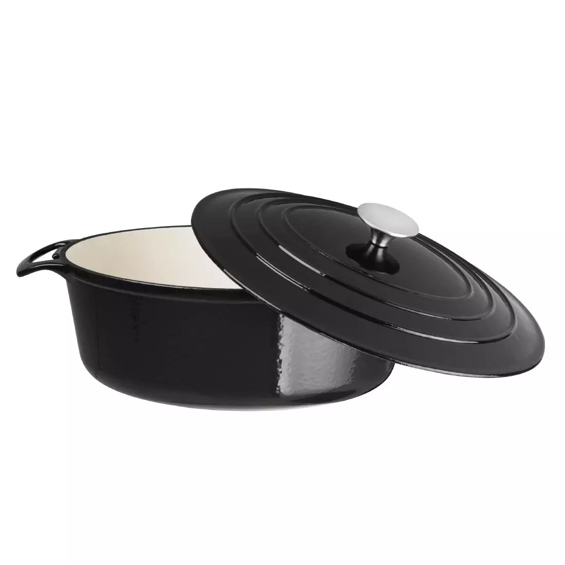 Een Vogue ovale inductie braadpan zwart 5L koop je bij ShopXPress