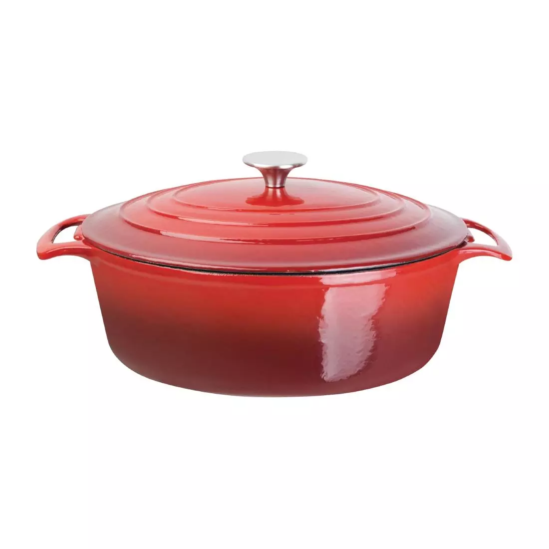 Een Vogue ovale inductie braadpan rood 6L koop je bij ShopXPress