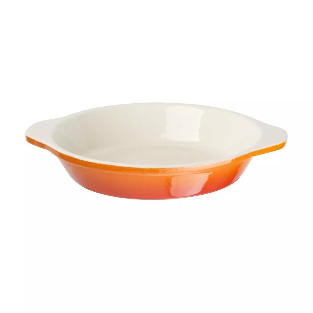 Een Vogue ronde gietijzeren gratineerschaal oranje 0,4L koop je bij ShopXPress