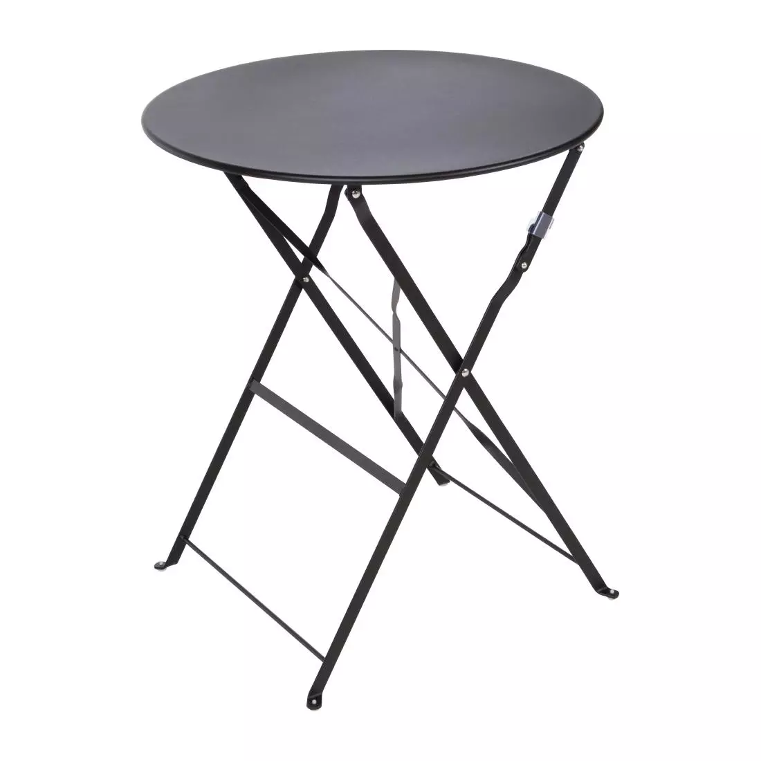 Een Bolero ronde stalen opklapbare tafel zwart 59,5cm koop je bij ShopXPress