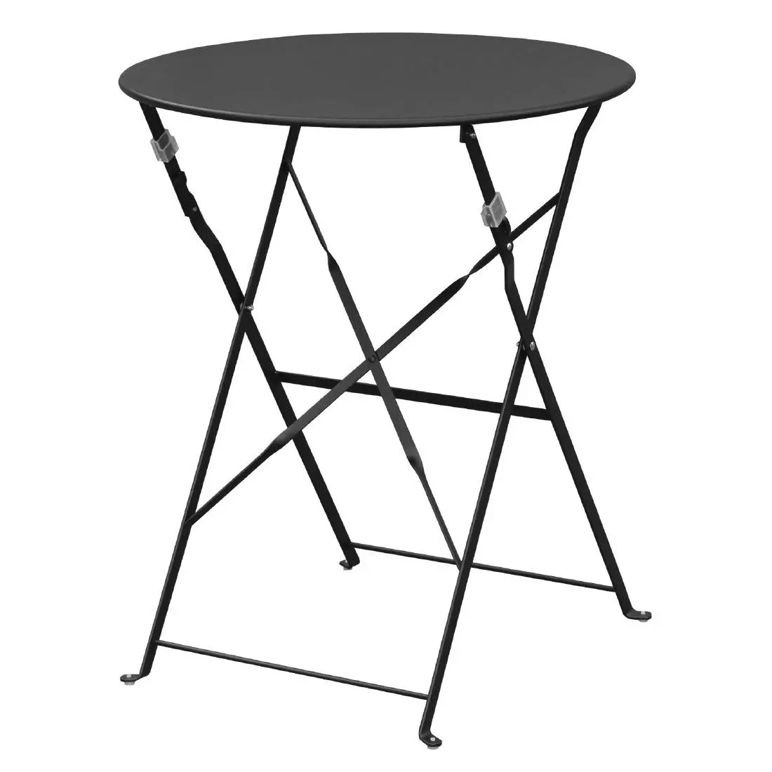 Een Bolero ronde stalen opklapbare tafel zwart 59,5cm koop je bij ShopXPress