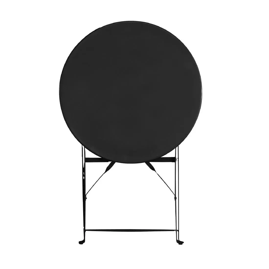 Een Bolero ronde stalen opklapbare tafel zwart 59,5cm koop je bij ShopXPress