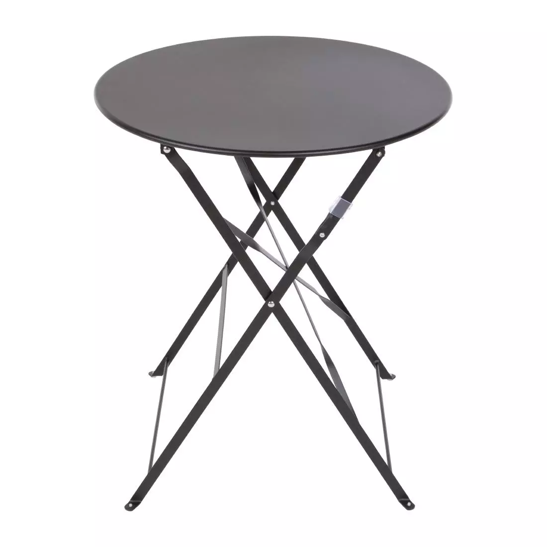 Een Bolero ronde stalen opklapbare tafel zwart 59,5cm koop je bij ShopXPress