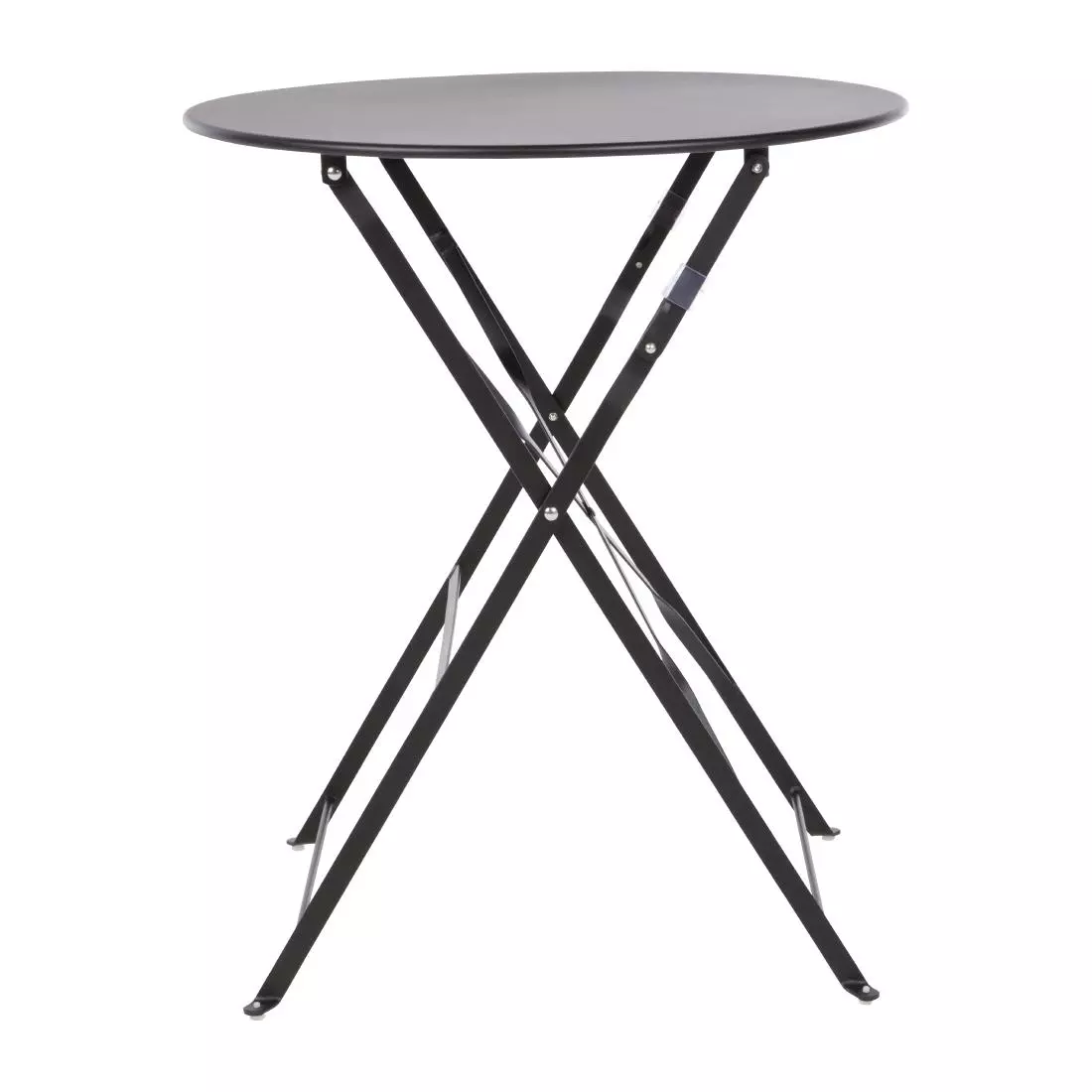 Een Bolero ronde stalen opklapbare tafel zwart 59,5cm koop je bij ShopXPress