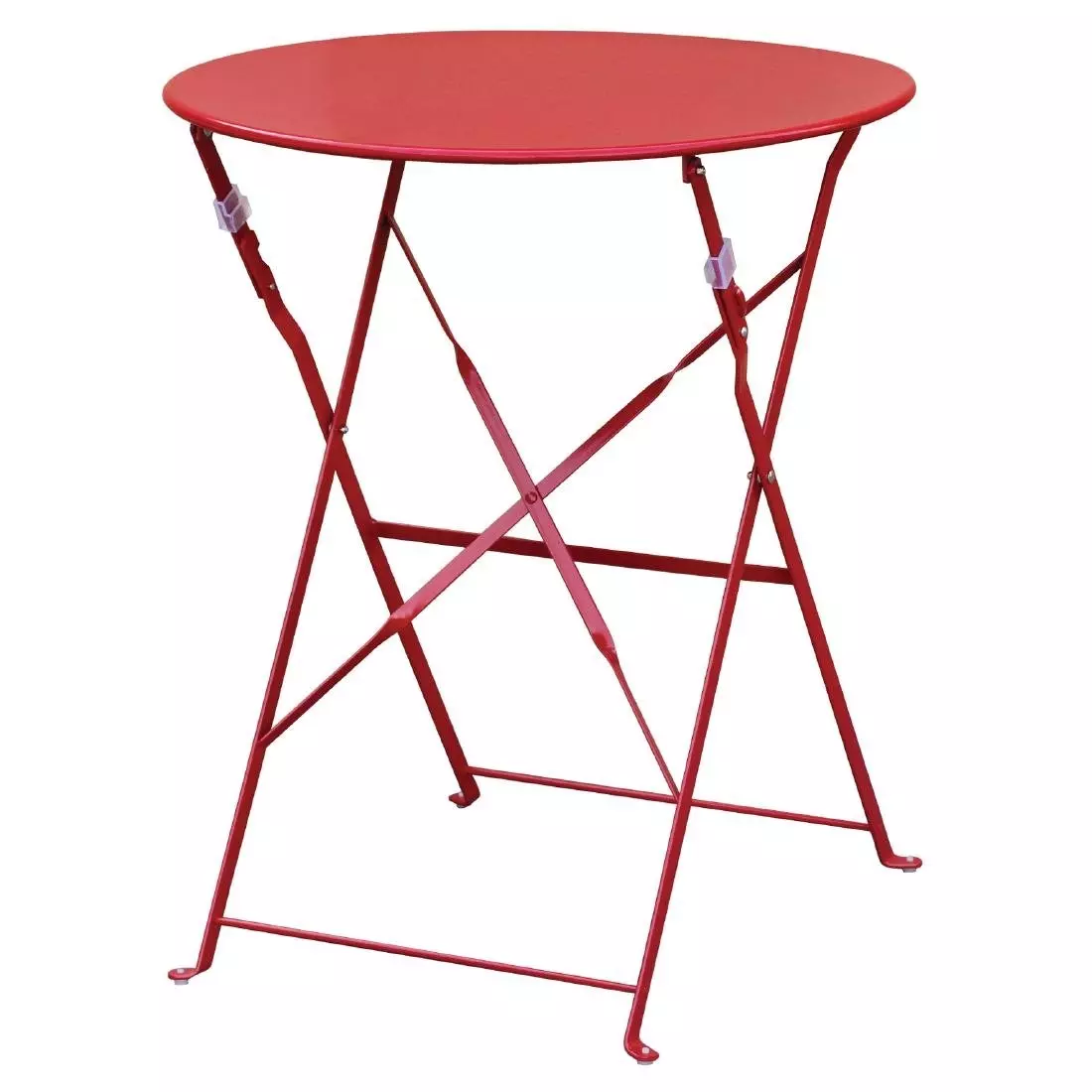 Een Bolero ronde stalen opklapbare tafel rood 59,5cm koop je bij ShopXPress