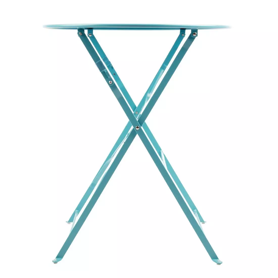 Een Bolero ronde stalen opklapbare tafel turquoise 59,5cm koop je bij ShopXPress