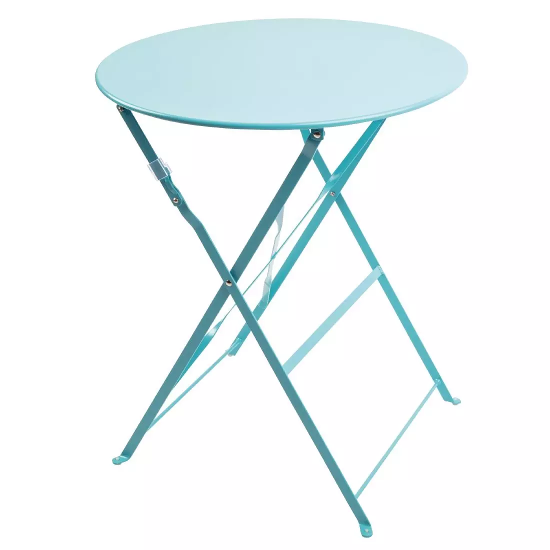 Een Bolero ronde stalen opklapbare tafel turquoise 59,5cm koop je bij ShopXPress