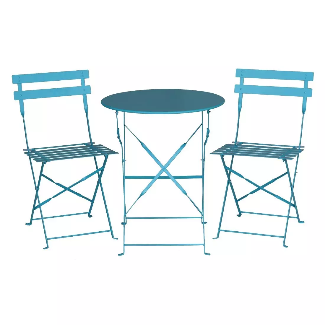 Een Bolero stalen opklapbare stoelen turquoise (2 stuks) koop je bij ShopXPress