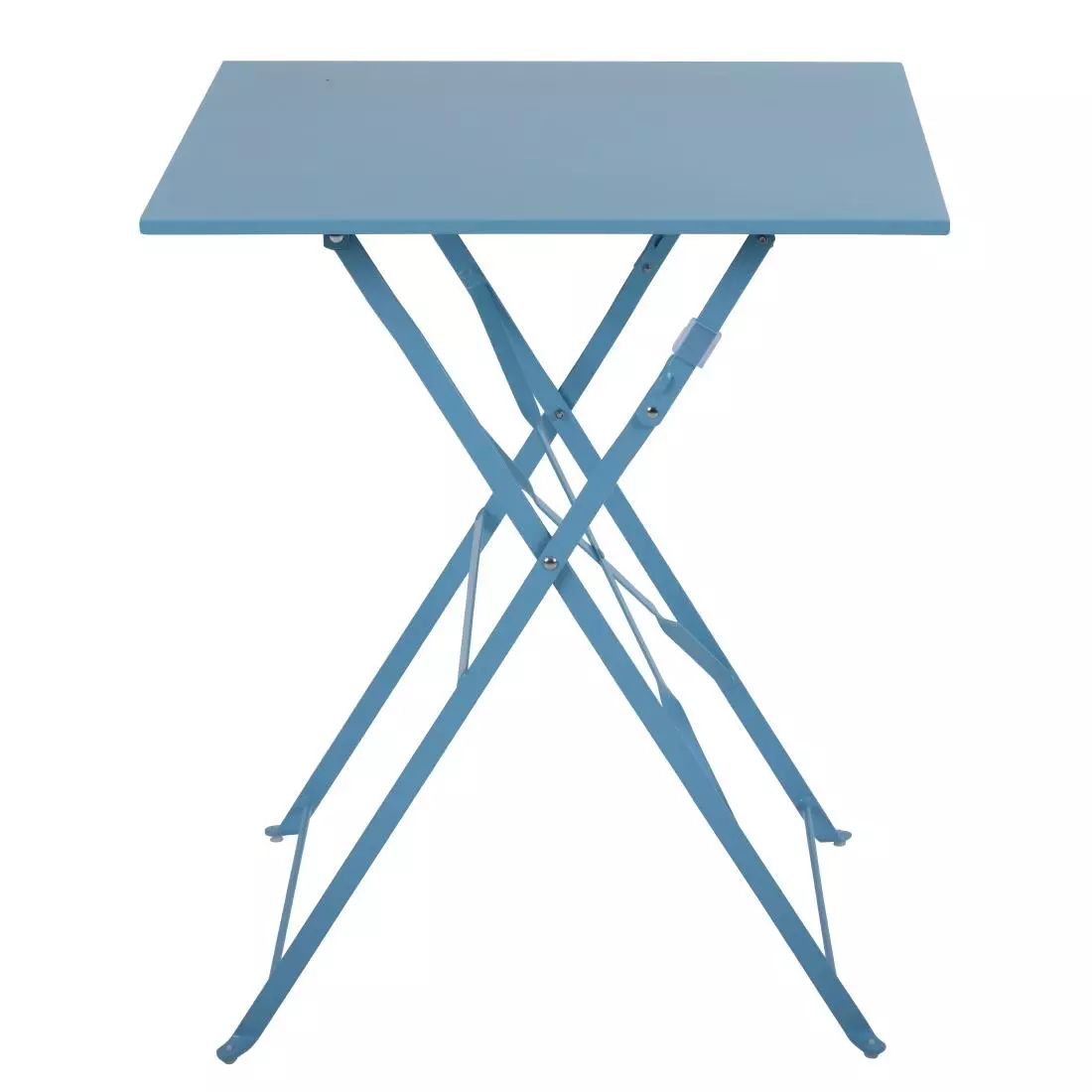 Een Bolero vierkante opklapbare stalen tafel turquoise 60cm koop je bij ShopXPress