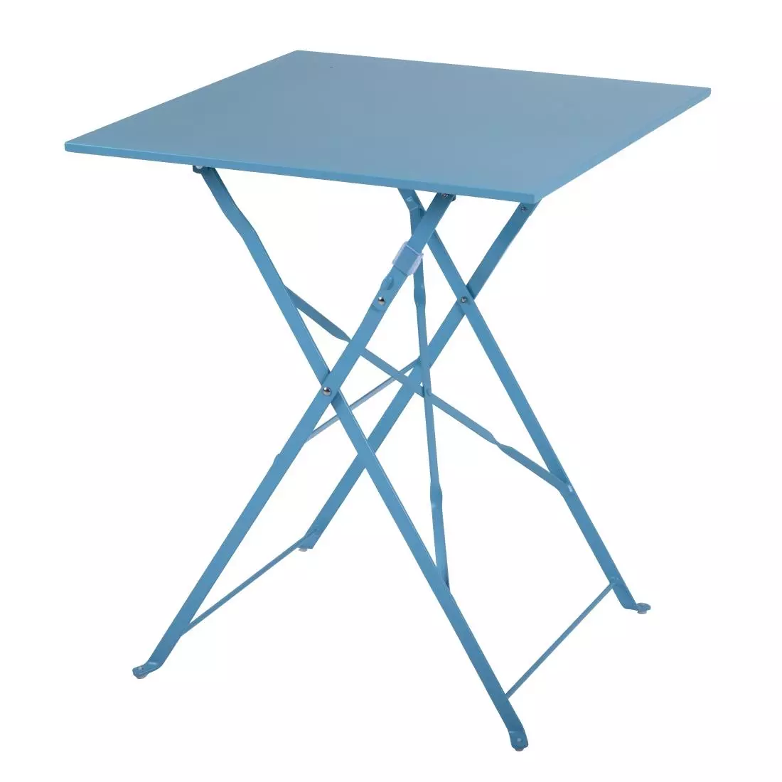 Een Bolero vierkante opklapbare stalen tafel turquoise 60cm koop je bij ShopXPress