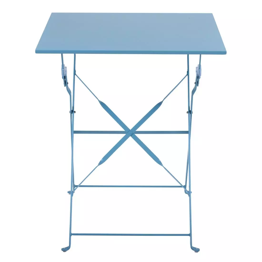 Een Bolero vierkante opklapbare stalen tafel turquoise 60cm koop je bij ShopXPress