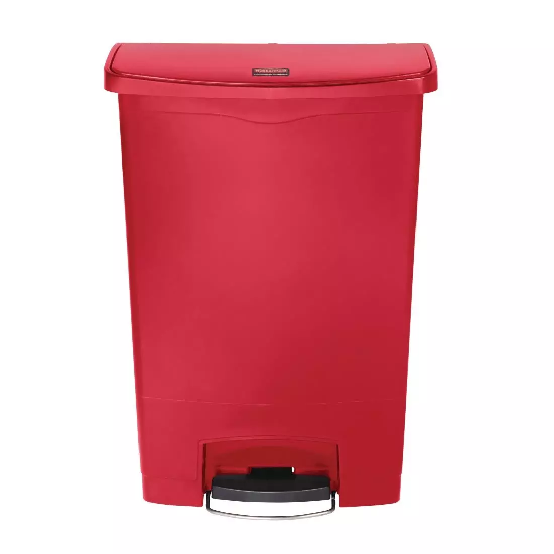 Een Rubbermaid Slim Jim Front Step pedaalemmer 90L rood koop je bij ShopXPress