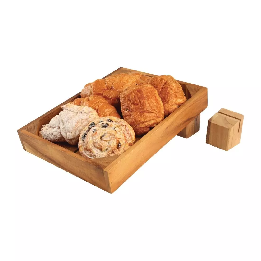 Een T&G Woodware acaciahouten menuhouder/displaykratverhoger koop je bij ShopXPress